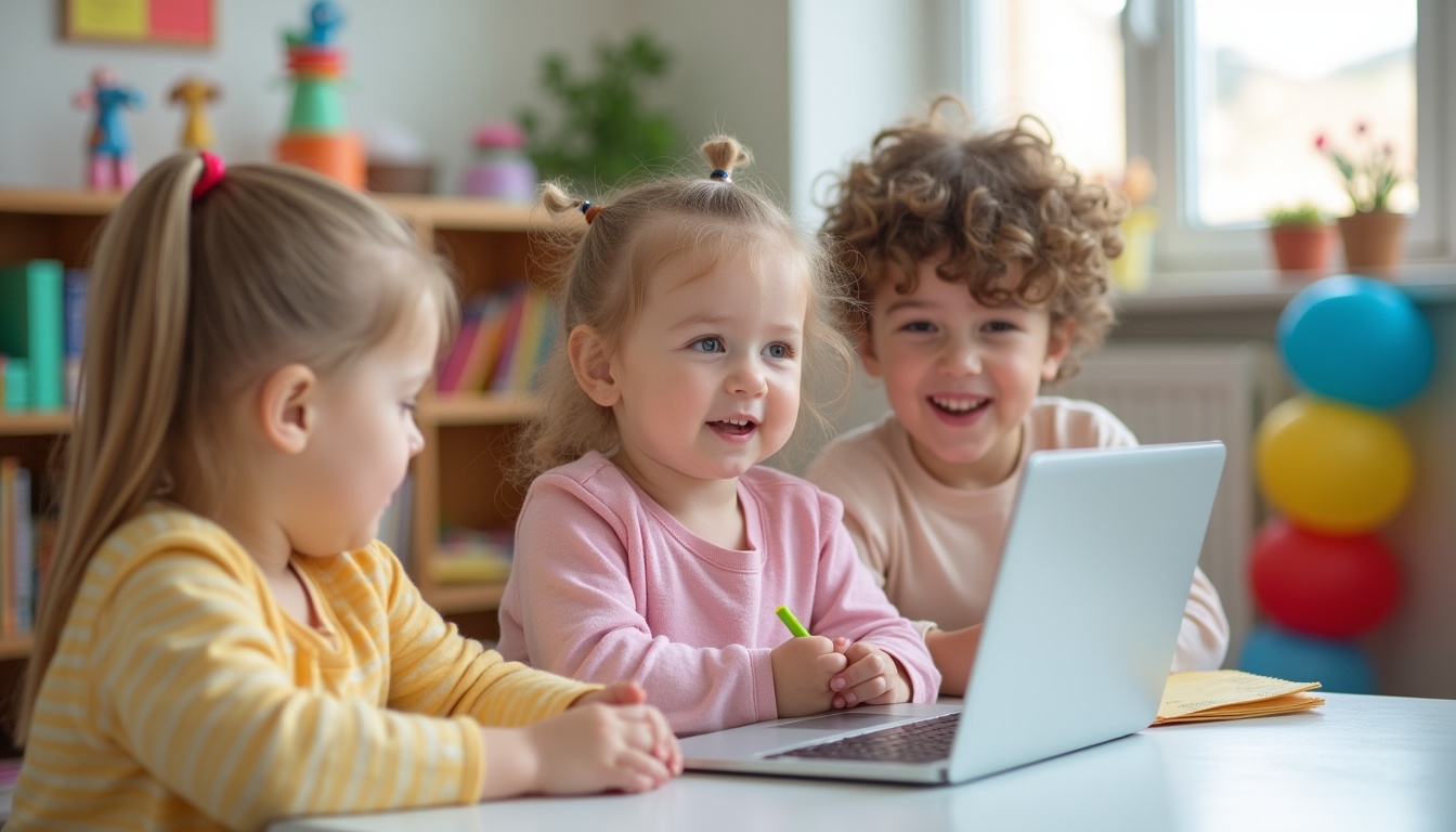 Părinți și copii fericiți la o gradinita privata in Ploiesti